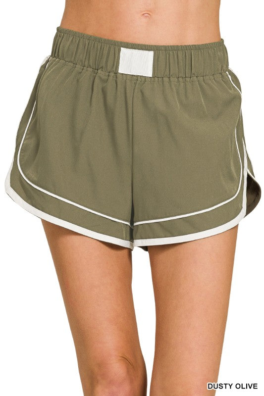 Dusty Olive Game Day Dolphin Shorts