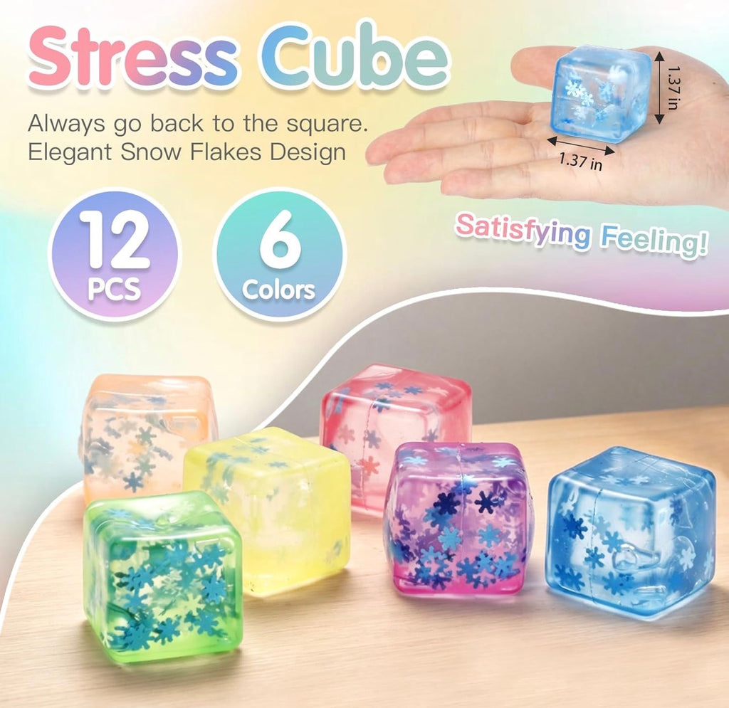 Snowflake Glitter Stress Cube ❄