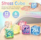 Snowflake Glitter Stress Cube ❄
