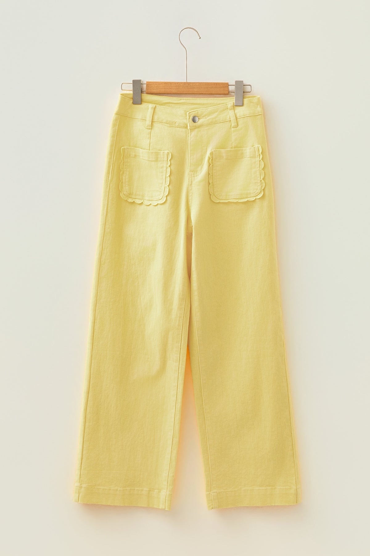 Sweet Sunshine Scallop Pocket Pants