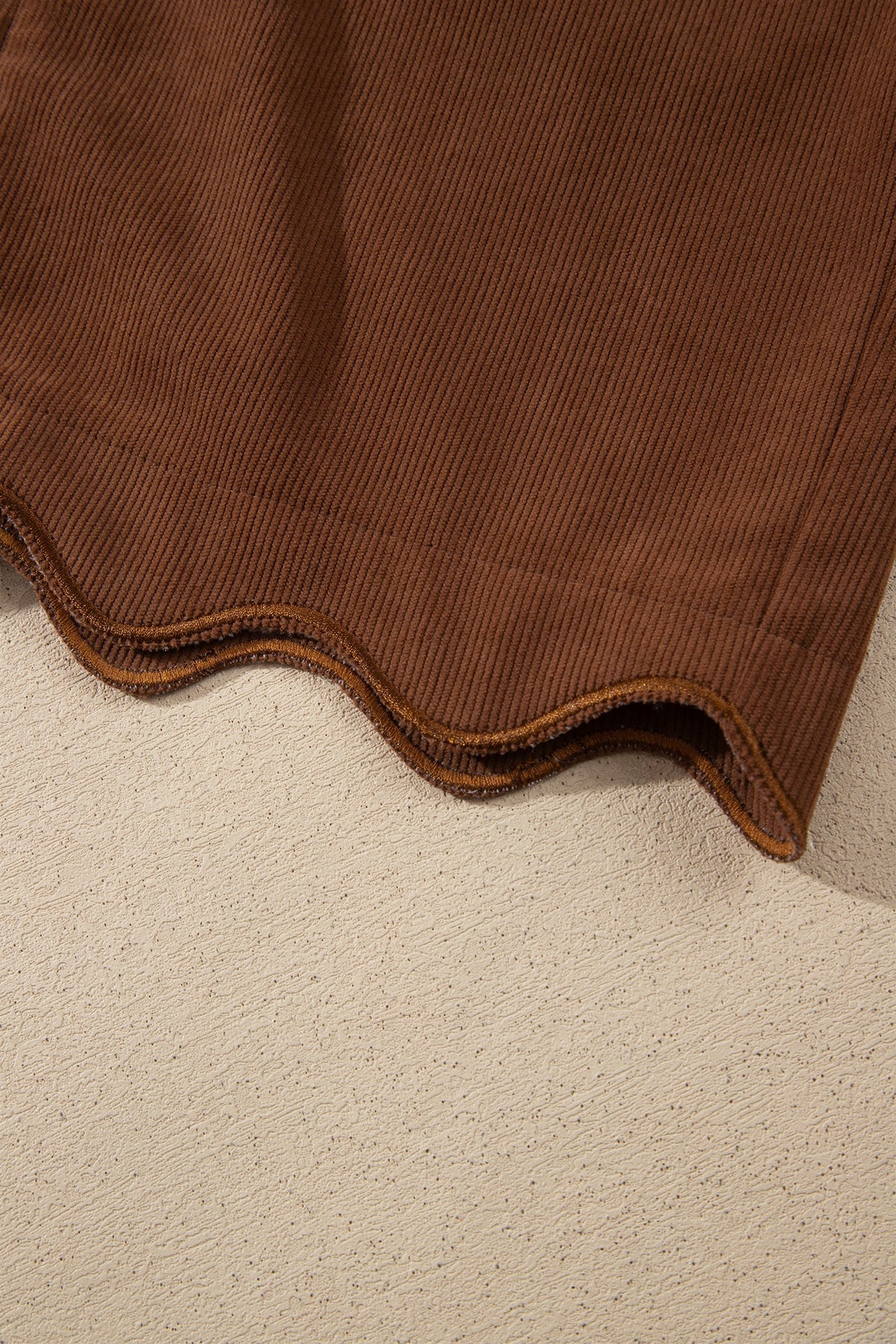 Autumn Charm Corduroy Scallop Skirt