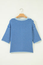 Blue Skies Striped Knit Cardigan