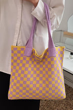 Lavender & Lemon Checkerboard Tote