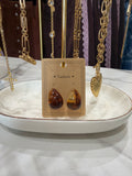 Tortoise Shell Teardrop Earrings