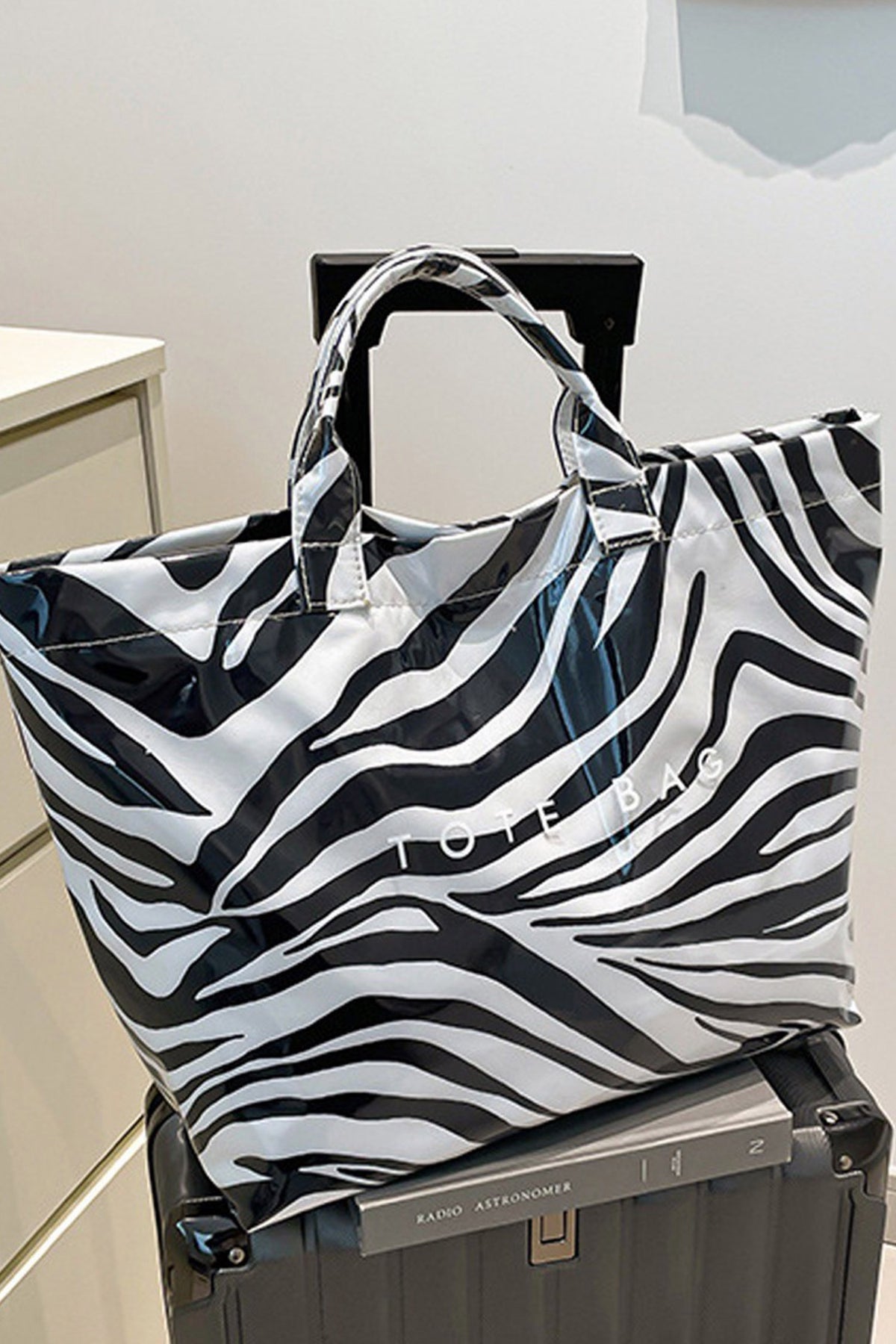 Wild Side Zebra Print Tote Bag
