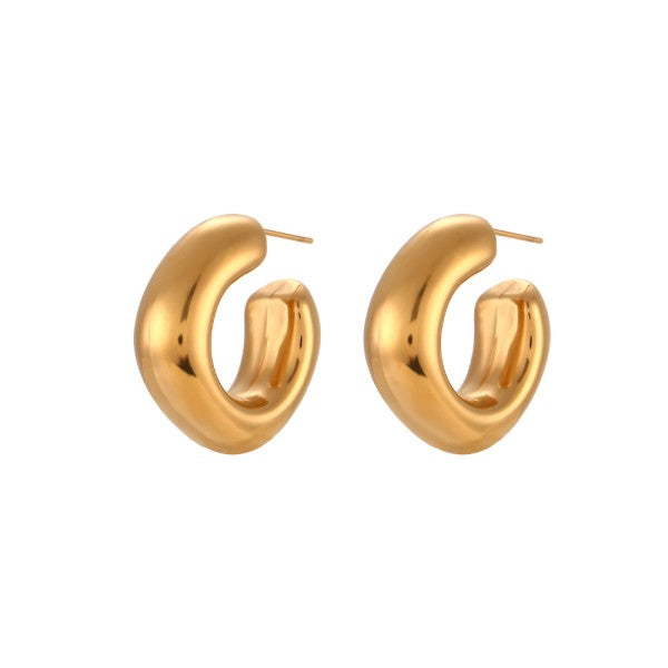 Golden Hour Bubble Huggie Hoops