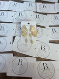 Golden Fan Drop Earrings
