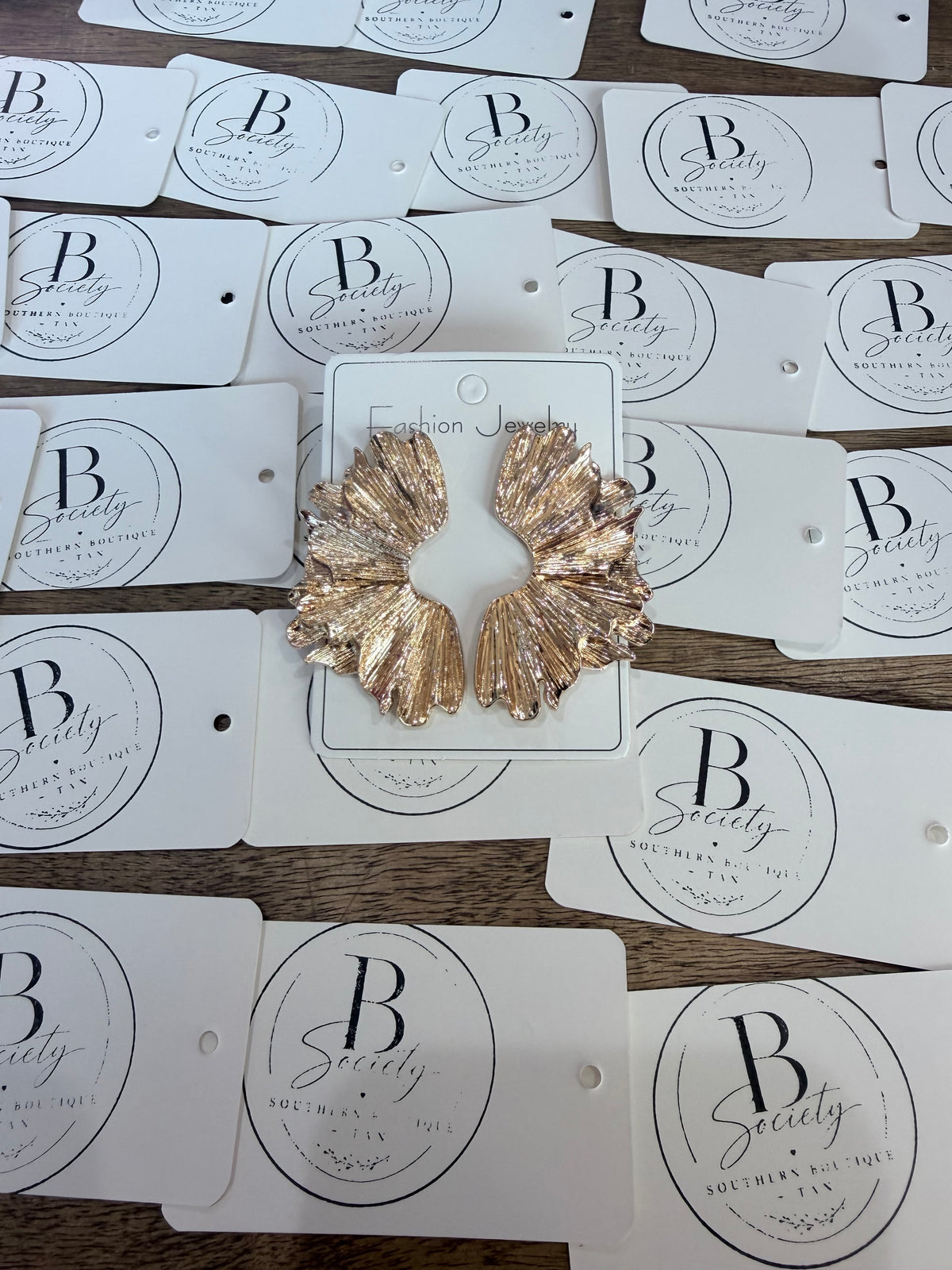 Golden Radiance Statement Earrings