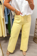 Sweet Sunshine Scallop Pocket Pants