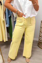 Sweet Sunshine Scallop Pocket Pants