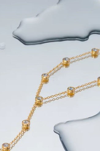 Golden Hour Rhinestone Y-Necklace