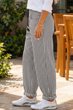 Easygoing Stripes Drawstring Pants