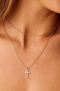 Golden Faith Layered Cross Necklace
