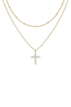 Golden Faith Layered Cross Necklace