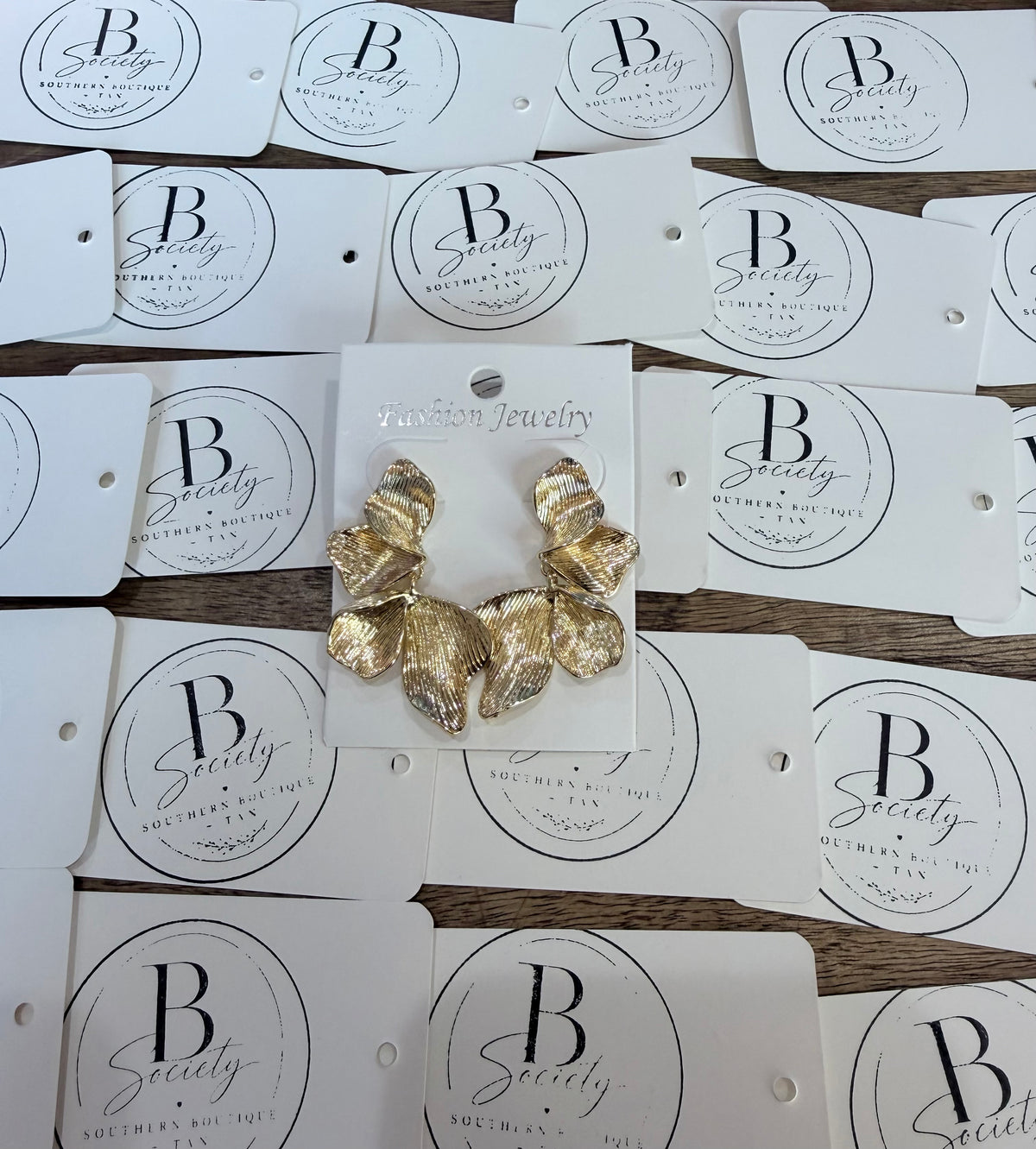Golden Bloom Statement Earrings