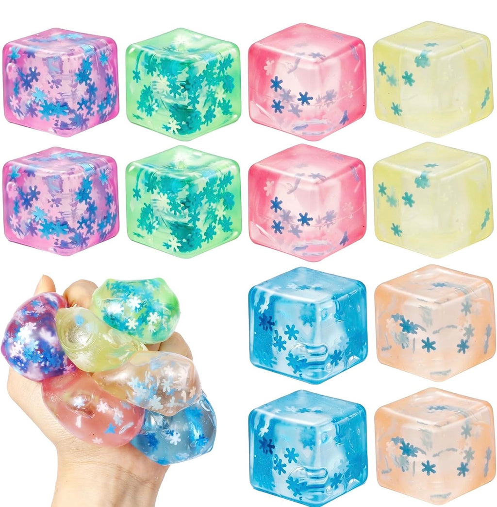 Snowflake Glitter Stress Cube ❄