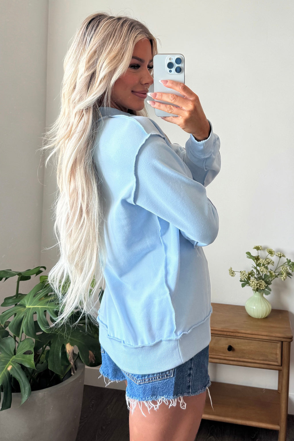 Jesus Saves Baby Blue Sweatshirt