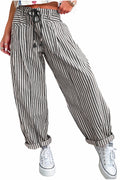 Easygoing Stripes Drawstring Pants