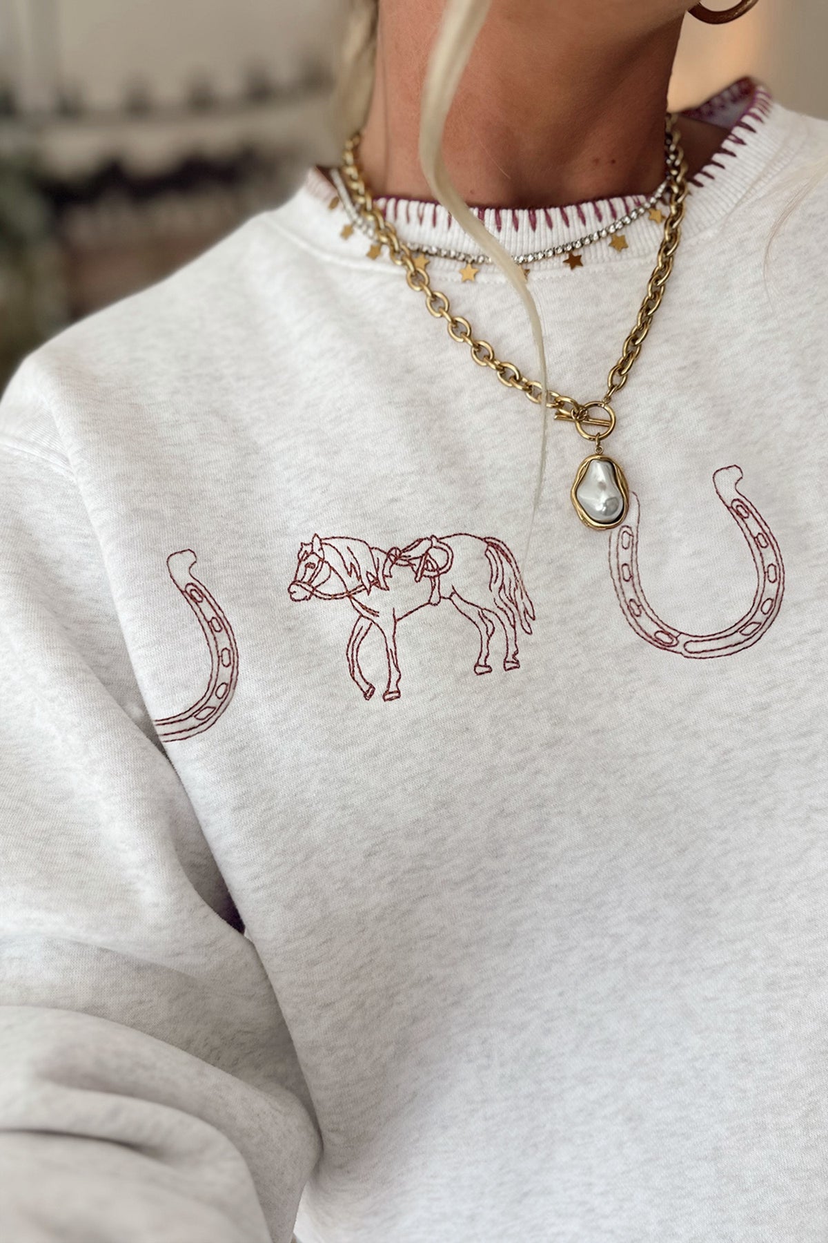 Lucky Charm Horse & Horseshoe Sweatshirt