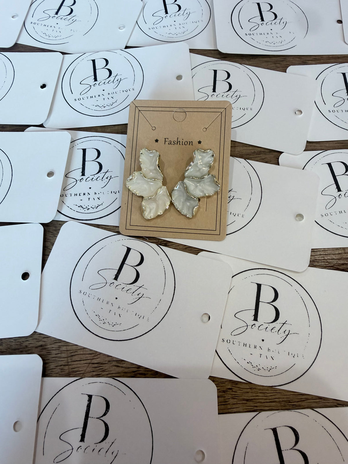 Pearl Petal Statement Earrings
