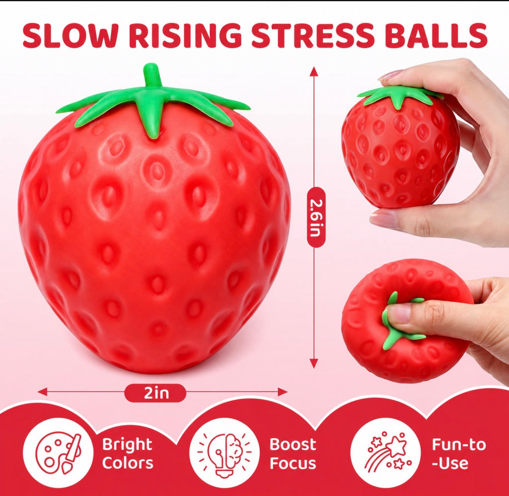 Strawberry Slow-Rise Squishy Stress Toy