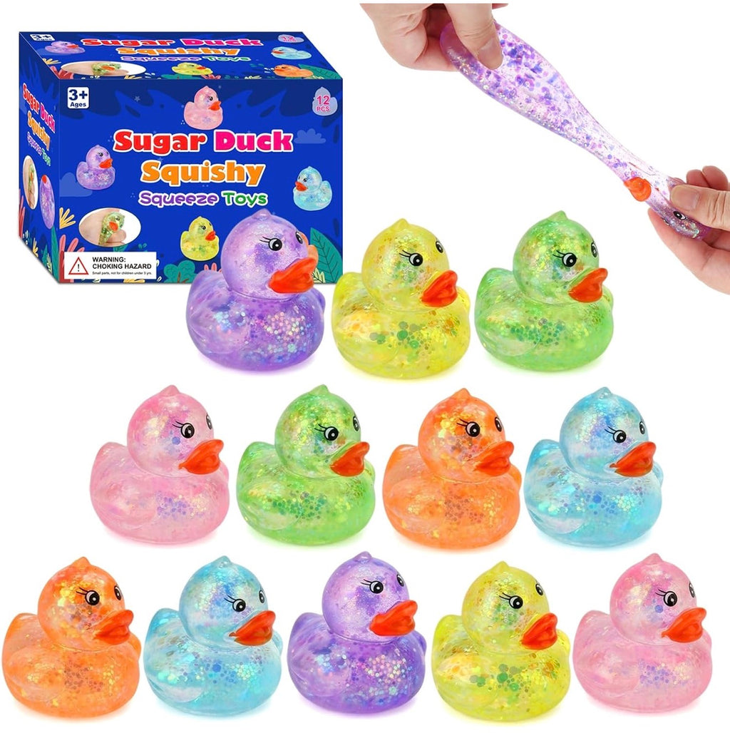 Glitter Duck Squishy Fidget Toy