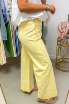 Sweet Sunshine Scallop Pocket Pants
