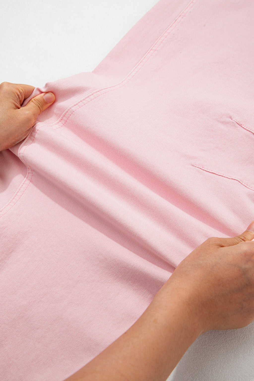 Pretty in Pink Drawstring Barrel Jeans