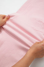 Pretty in Pink Drawstring Barrel Jeans
