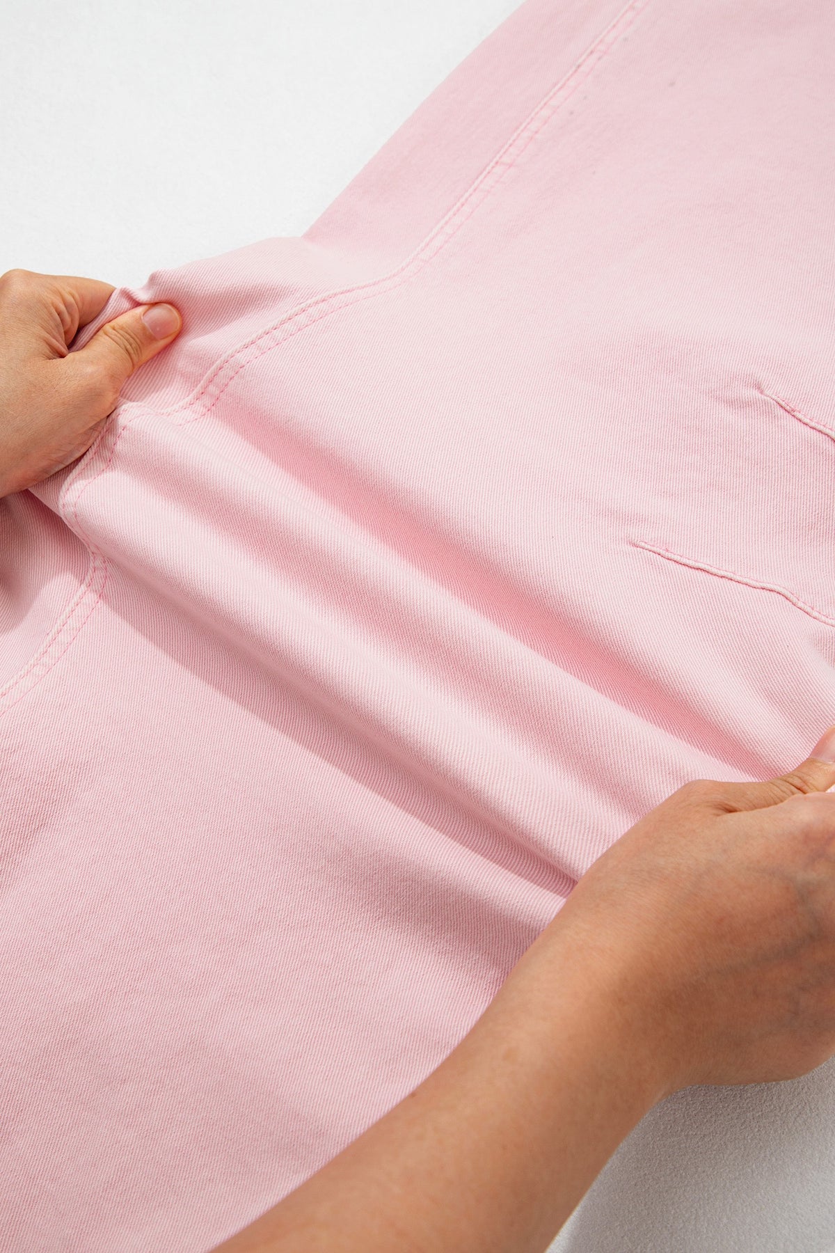Pretty in Pink Drawstring Barrel Jeans