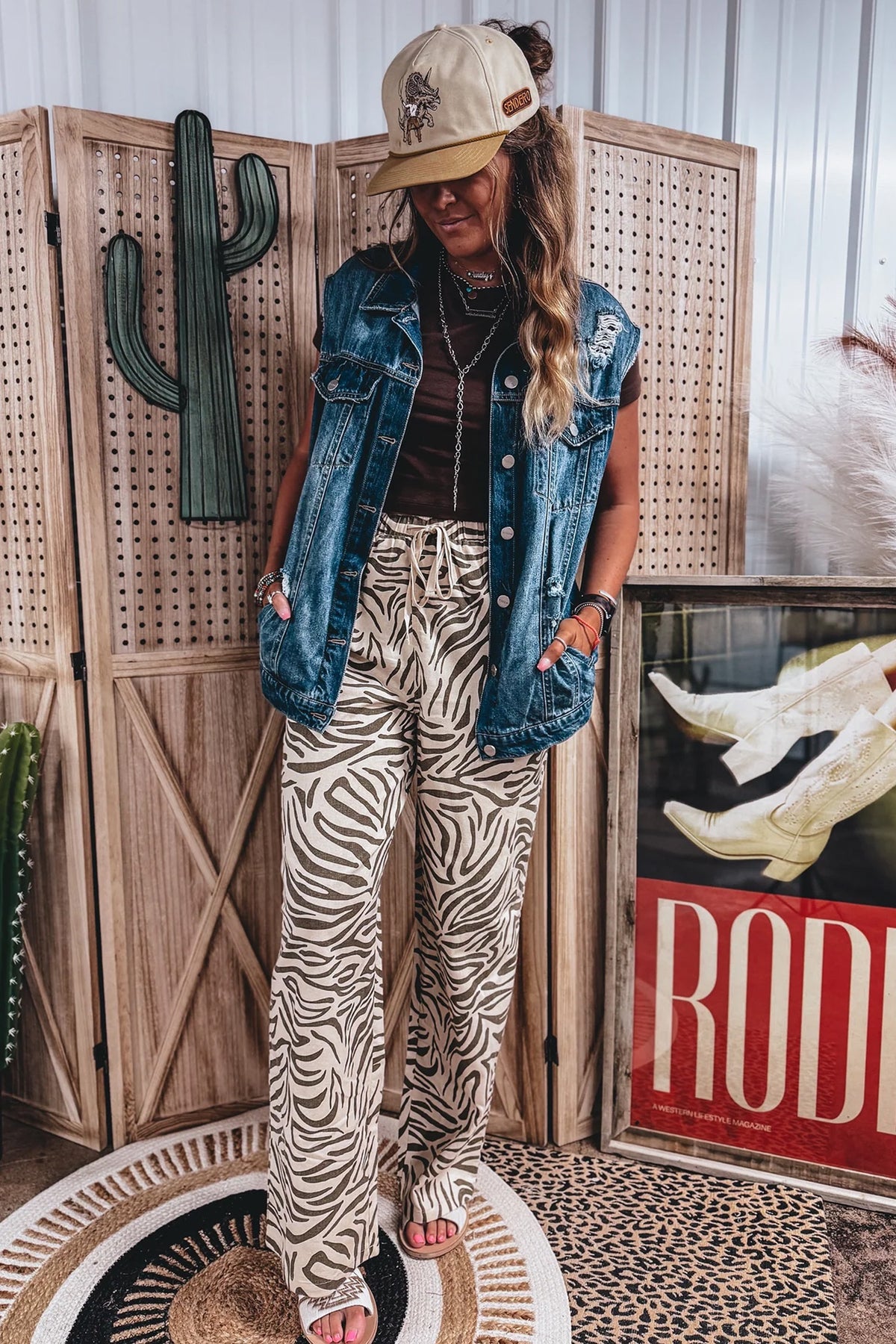 Wild Side Zebra Print Lounge Pants