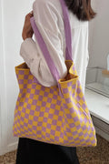 Lavender & Lemon Checkerboard Tote