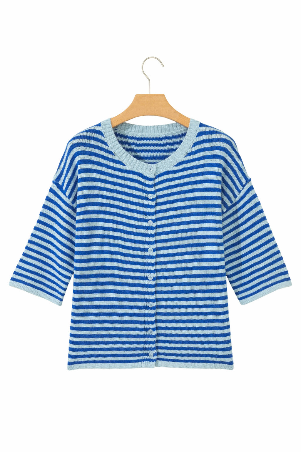 Blue Skies Striped Knit Cardigan