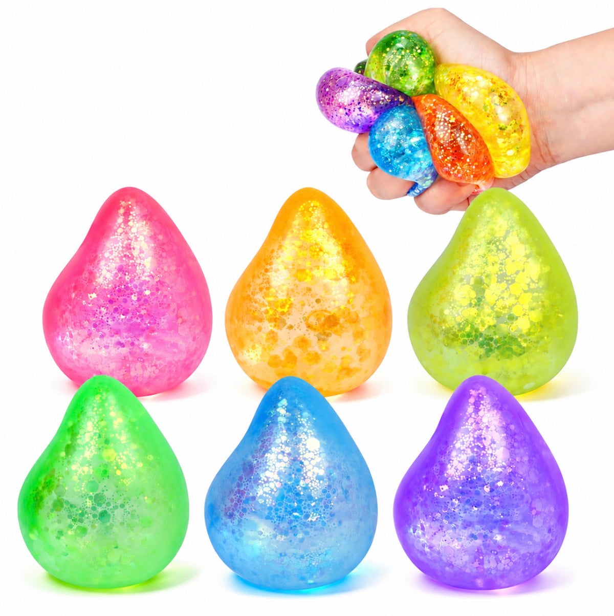 Glitter Teardrop Squishy Stress Toy ✨