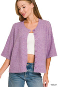 Violet Dreams Half-Sleeve Cardigan
