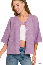 Violet Dreams Half-Sleeve Cardigan