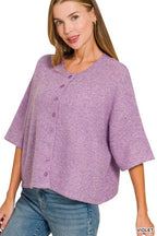 Violet Dreams Half-Sleeve Cardigan