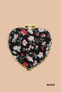 Floral Heart Compact Folding Mirror