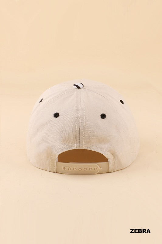 Jesus Saved My Life Zebra Print Snapback Hat