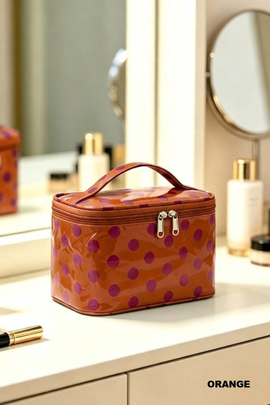Polka Dot Travel Cosmetic Bag