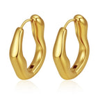 Golden Hour U-Shaped Huggie Hoops