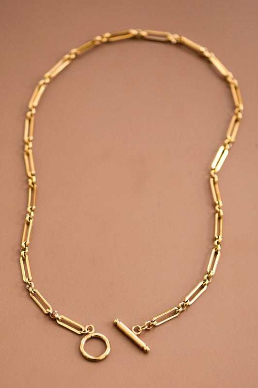 Golden Link Toggle Necklace