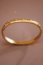 Golden Starburst Bangle Bracelet