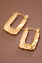 Golden Groove Hoop Earrings