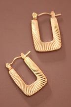 Golden Groove Hoop Earrings