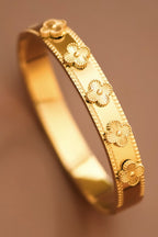 Golden Clover Bangle Bracelet
