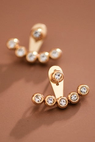 Golden Glow Crystal Ear Jackets