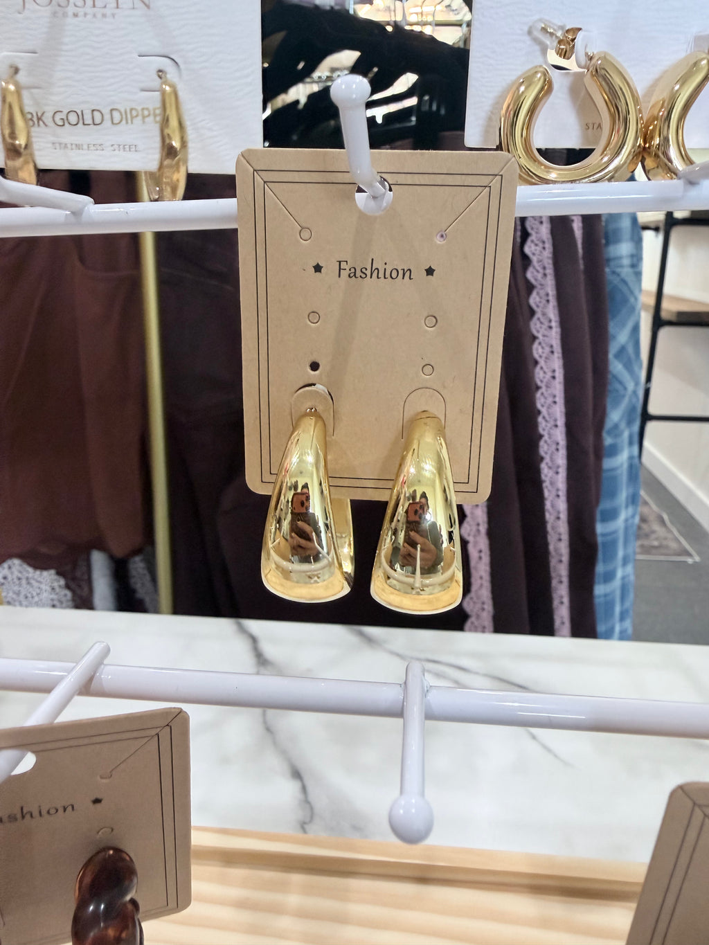 Golden Glow Teardrop Hoops