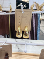 Golden Glow Teardrop Hoops
