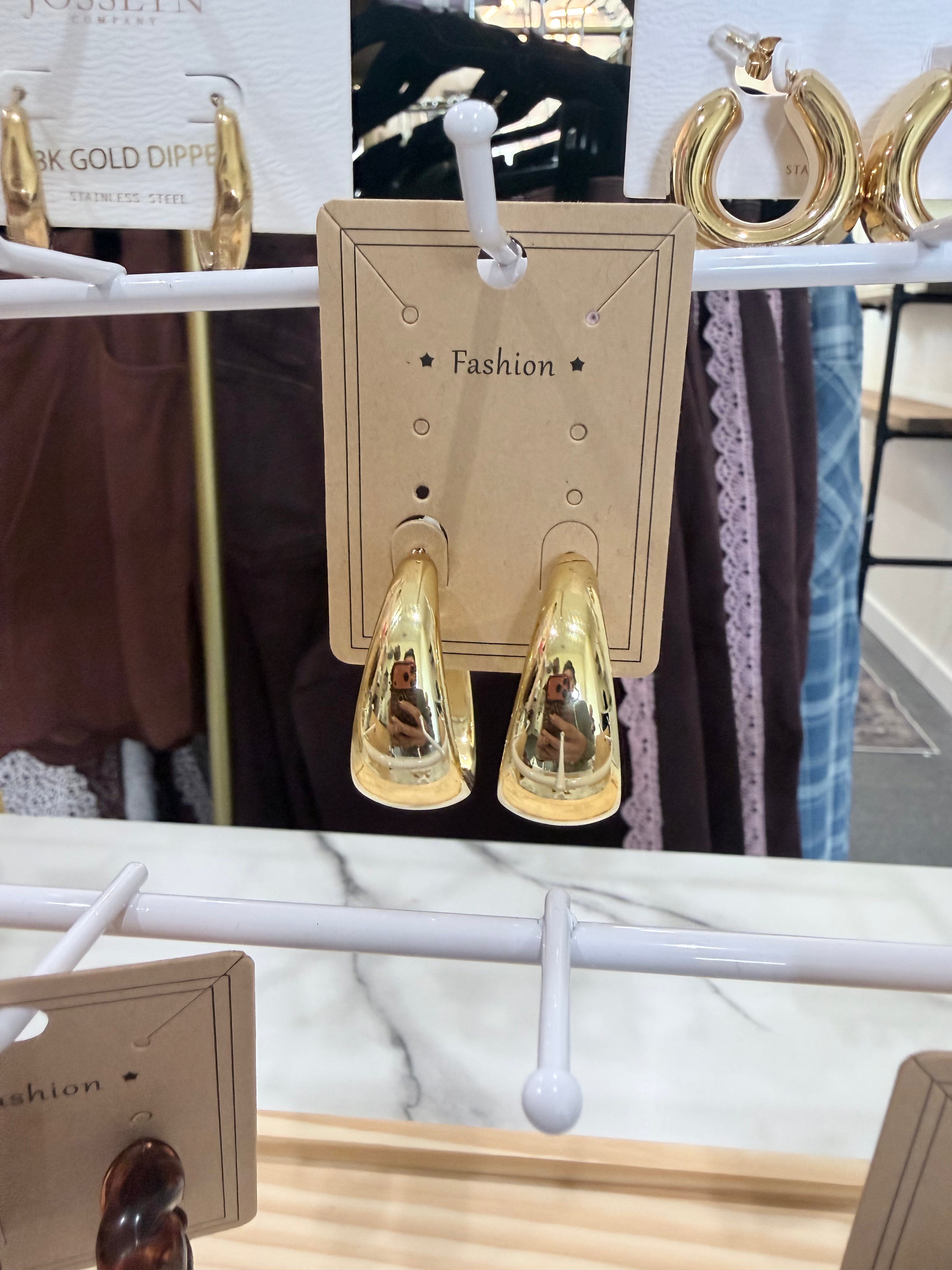 Golden Glow Teardrop Hoops